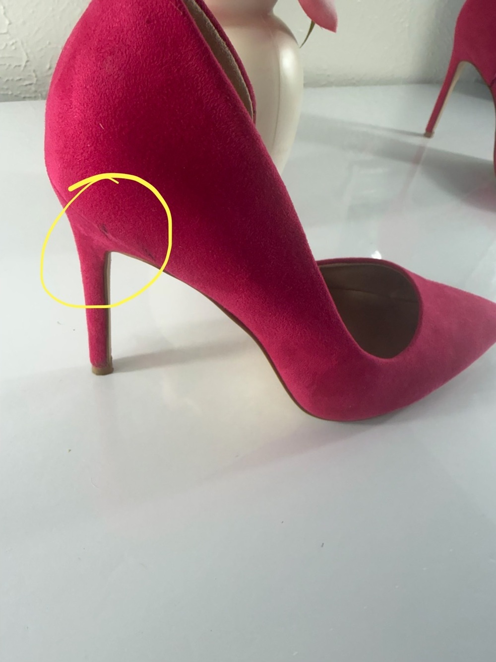 Mix No. 6 Fuchsia Faux Suede Pointed-Toe Pumps – Size 6.5M - Picture 9 of 10